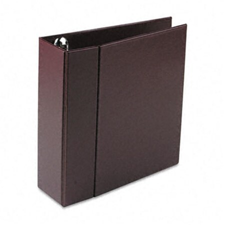 Workstation Heavy-Duty Vinyl EZD Ring Reference Binder  4&amp;apos;&amp;apos; Capacity  Maroon TH884853